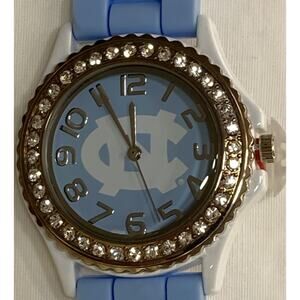 North Carolina Tar Heels Ladies Crystals Watch, Gift for Her Mom , NCAA